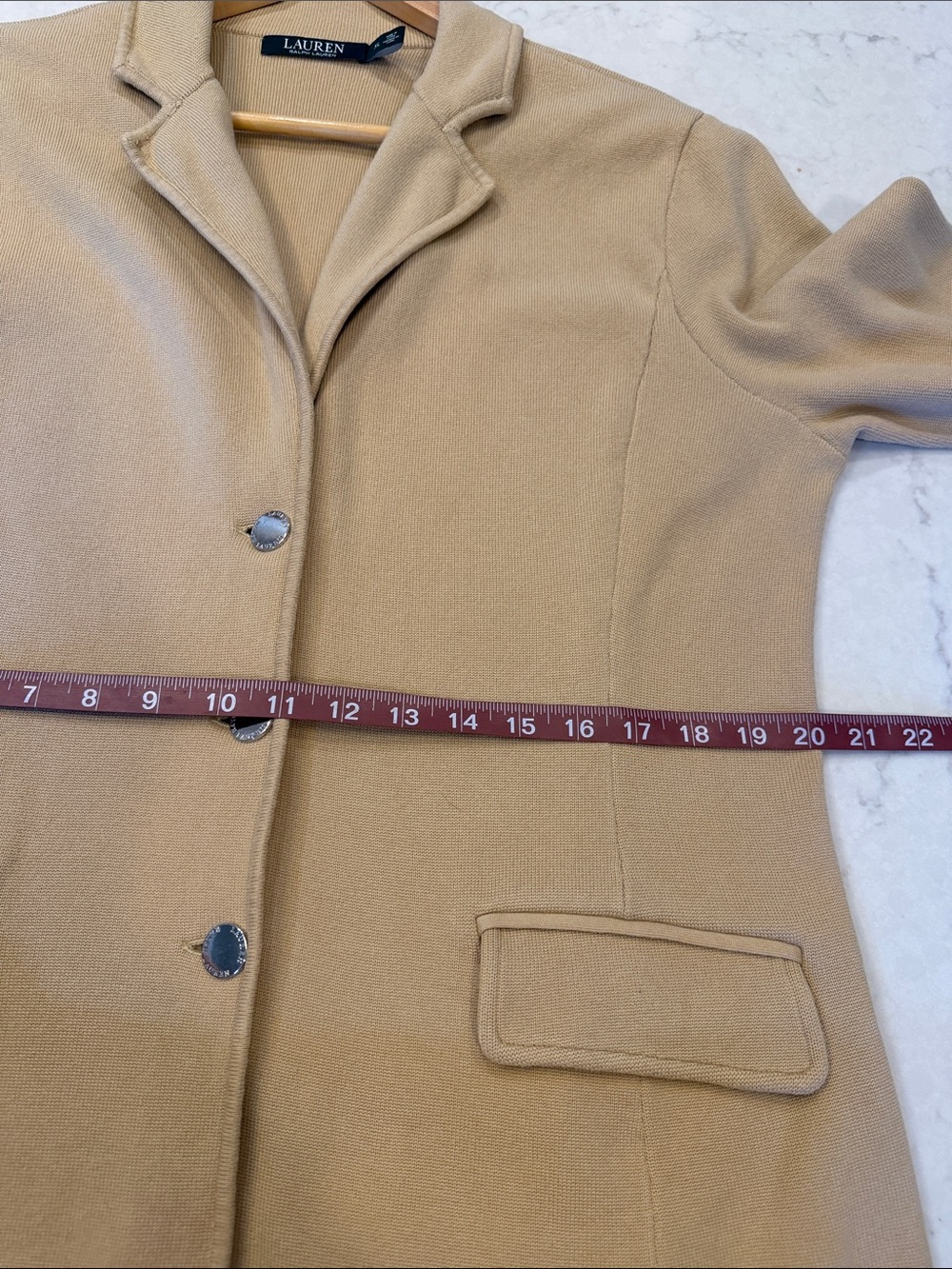 Ralph Lauren Cotton-Blend Sweater Blazer Size XL - Picture 9 of 10